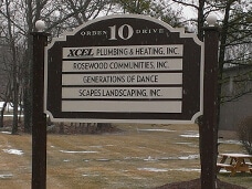 Sign for facility of Xcel Plumbing & Heating