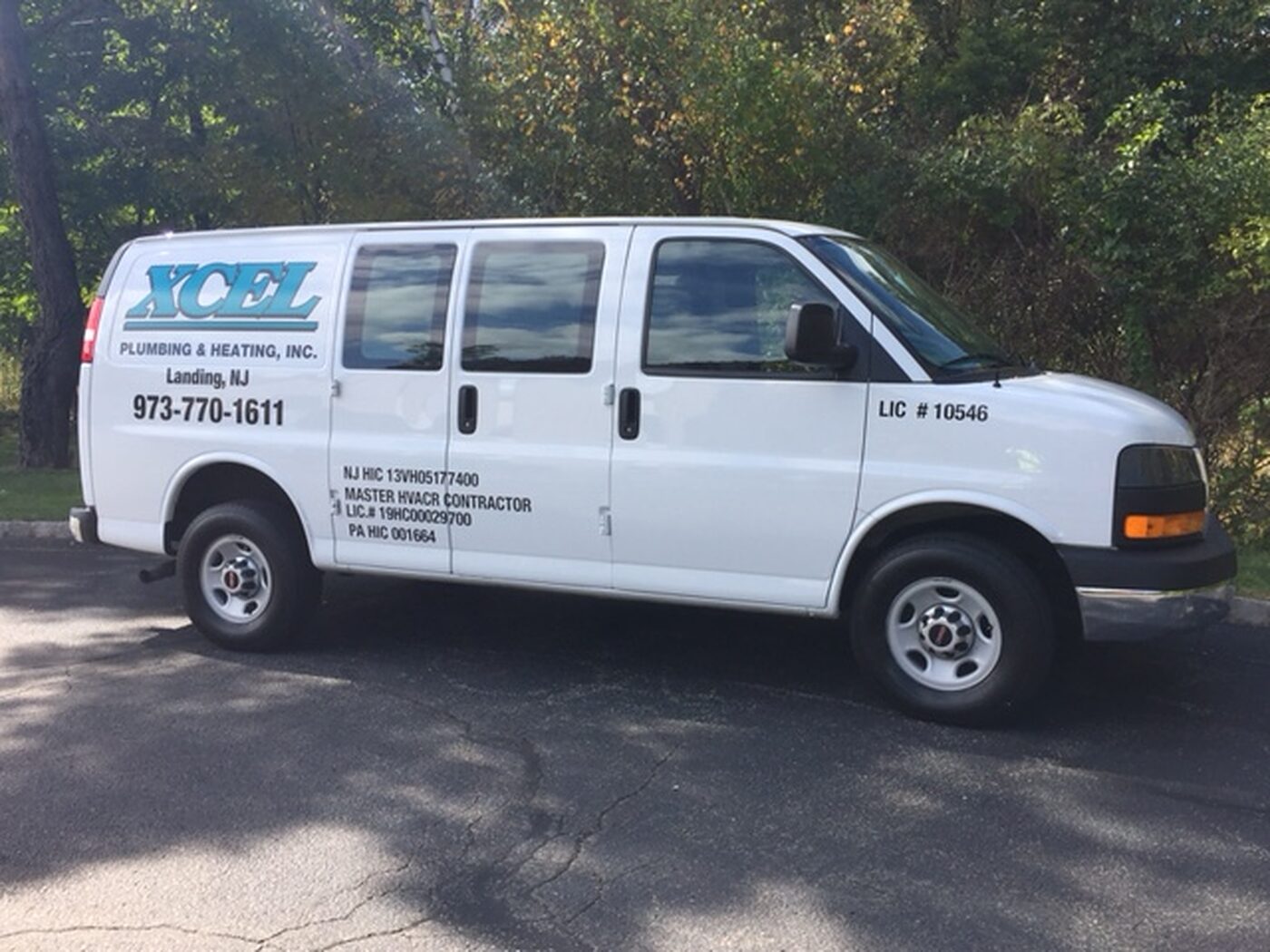 Xcel Plumbing & Heating service van, Landing NJ