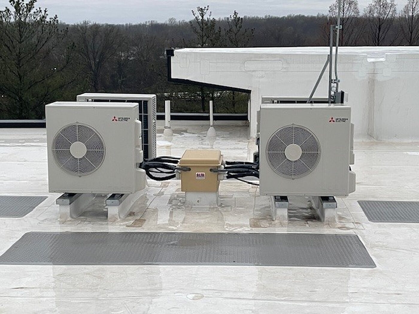 Rooftop condensing units installed at The Alice, Princeton NJ