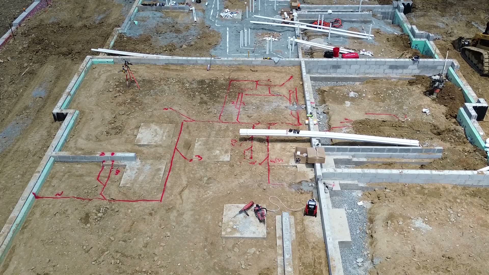 Xcel aerial jobsite footage