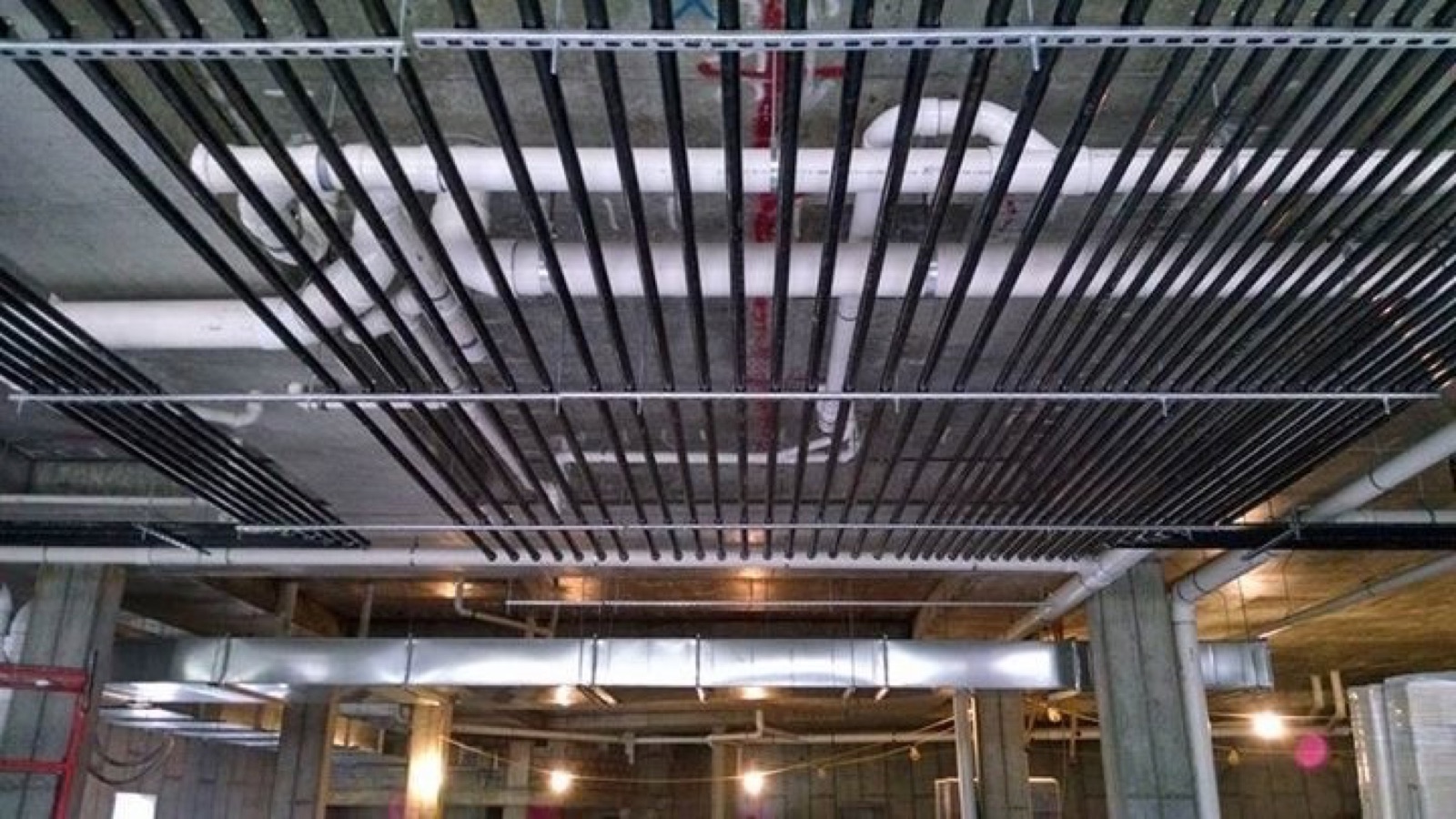 Rows of gas pipe